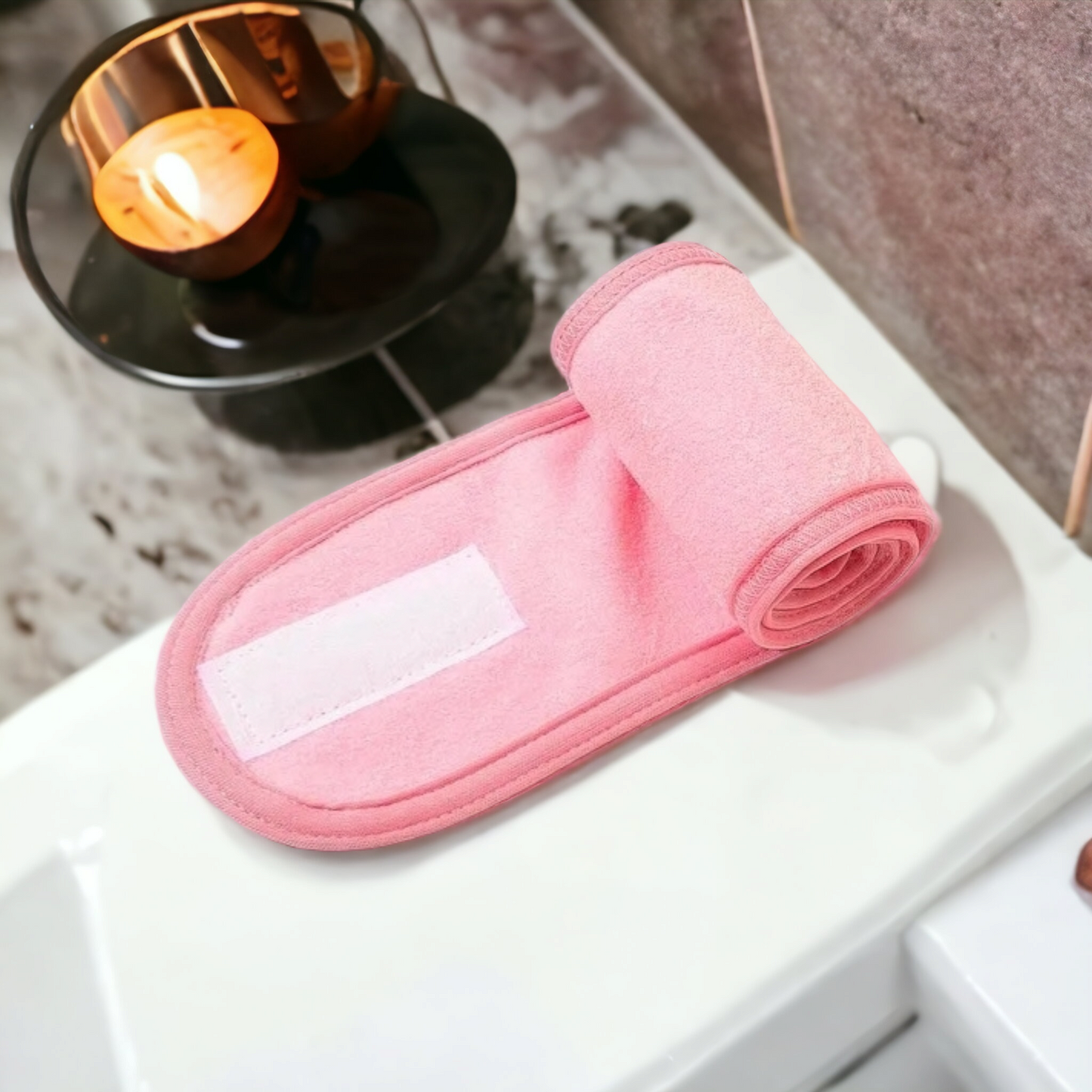 Bandeau spa en tissu éponge avec velcro réglable