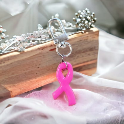 Parure bijoux + porte-clé octobre rose 🎀