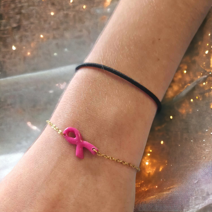 Parure bijoux + porte-clé octobre rose 🎀