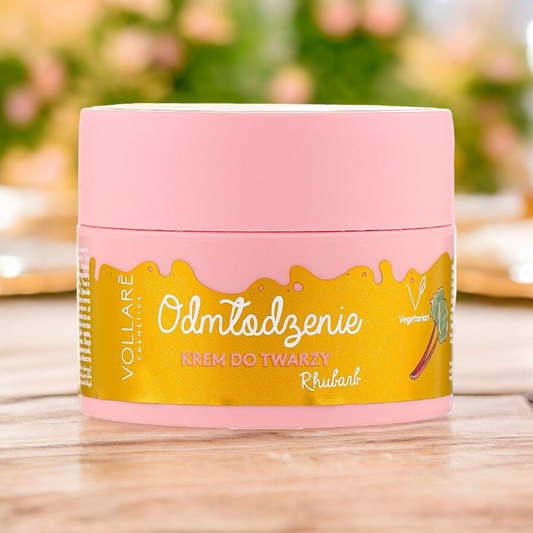 Crème visage anti-âge à la rhubarbe