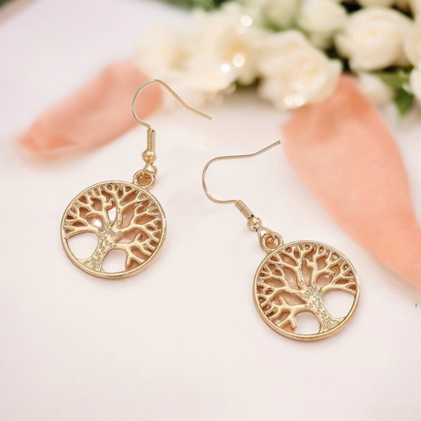 Boucles d'oreilles arbre de vie