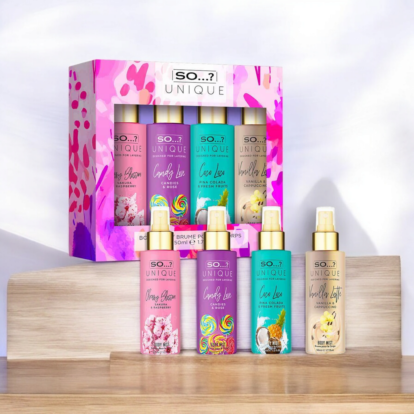 Coffret de 4 brumes So Unique 50 ml