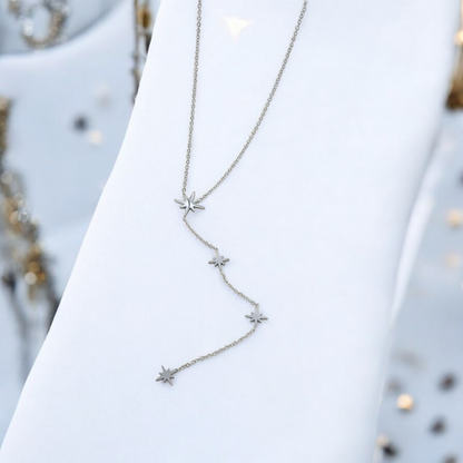 Collier argenté étoiles en Y