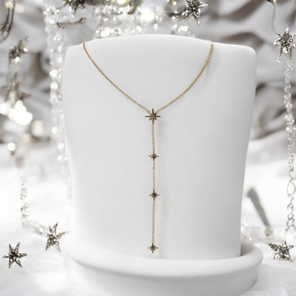 Collier argenté étoiles en Y