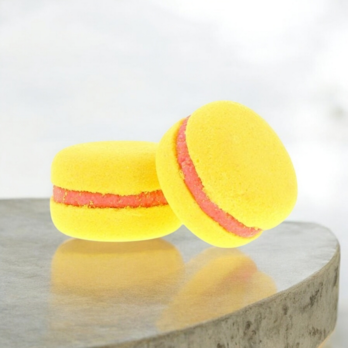 Macaron de bain effervescent