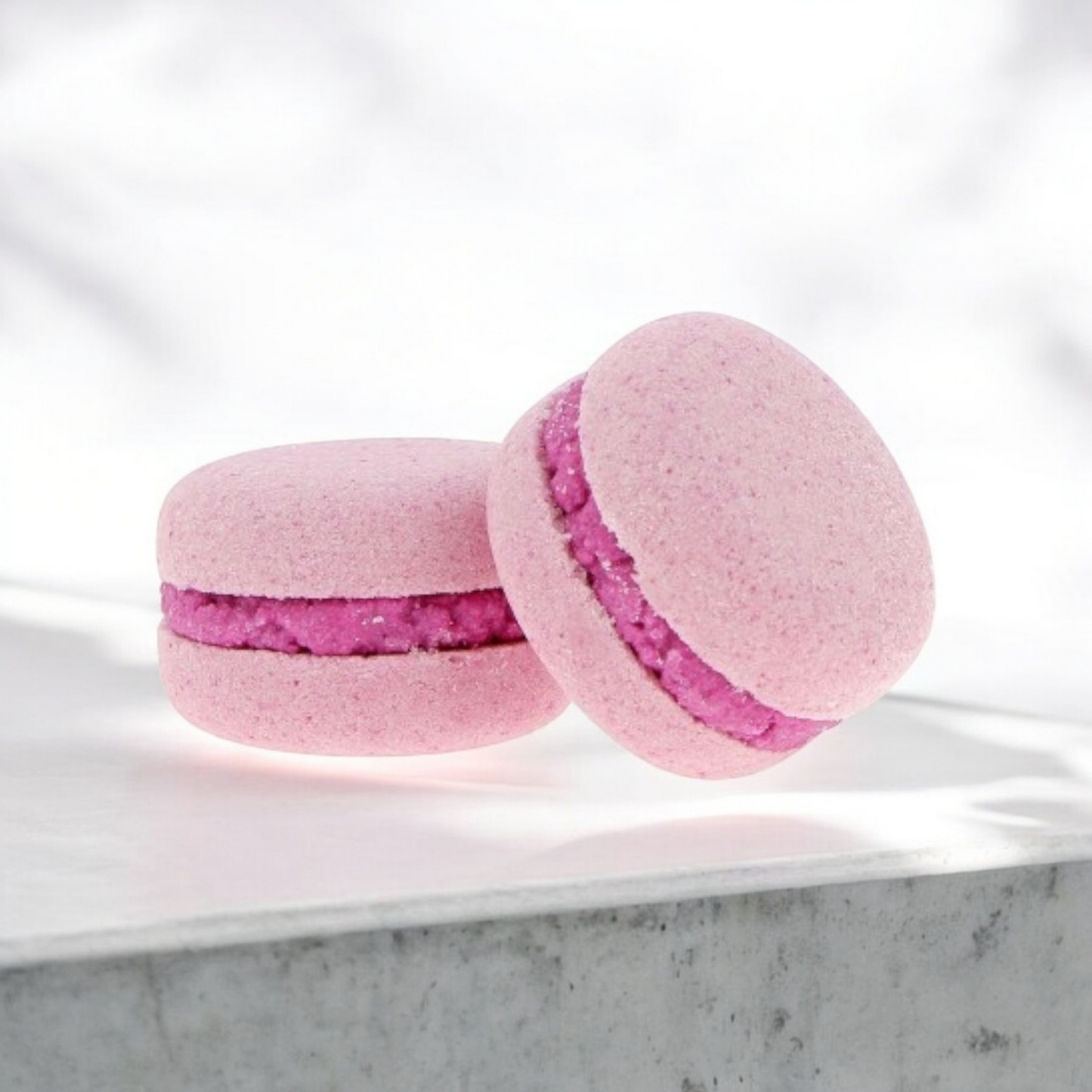 Macaron de bain effervescent