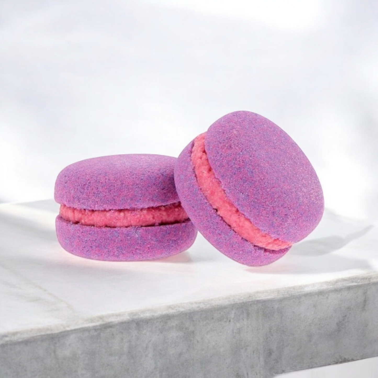 Macaron de bain effervescent