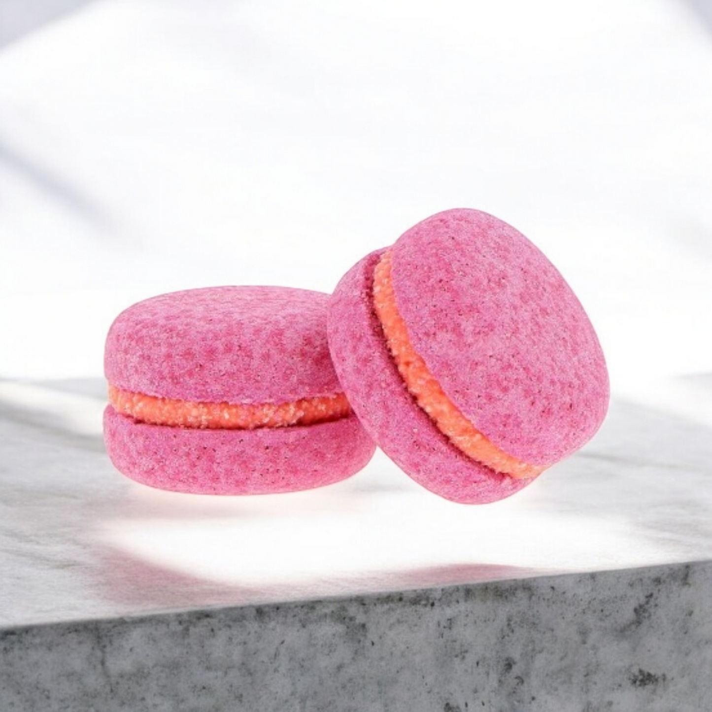 Macaron de bain effervescent