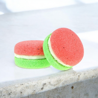 Macaron de bain effervescent