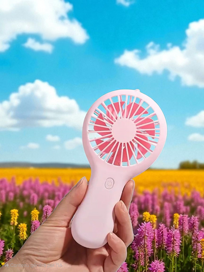 Ventilateur portable rechargeable avec support et câble usb