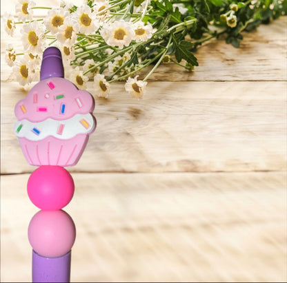 Stylo fait main cupcake