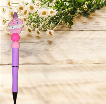 Stylo fait main cupcake