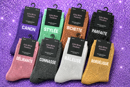 Chaussettes à paillettes - Jolis mots tendres