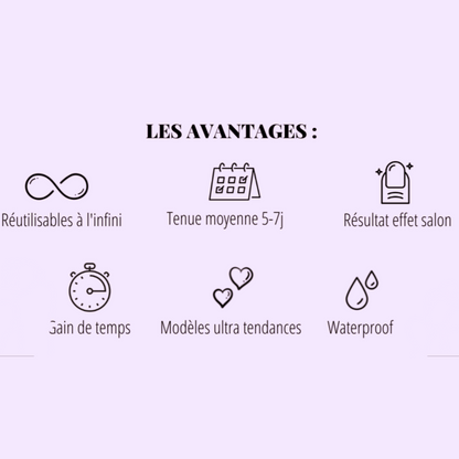 Faux ongles autocollants - Press-on Nails - nail art