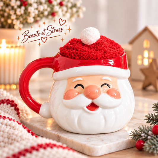 Ensemble mug Père Noël joyeux avec 1 paire de chaussettes