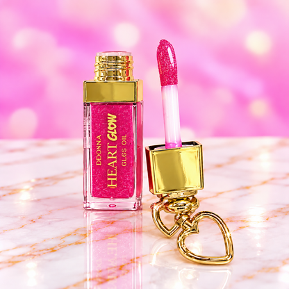 Bisou d'Amour – Gloss oil scintillant avec porte-clés cœur