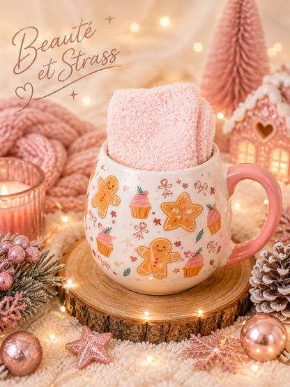 Ensemble mug gourmand avec 1 paire de chaussettes