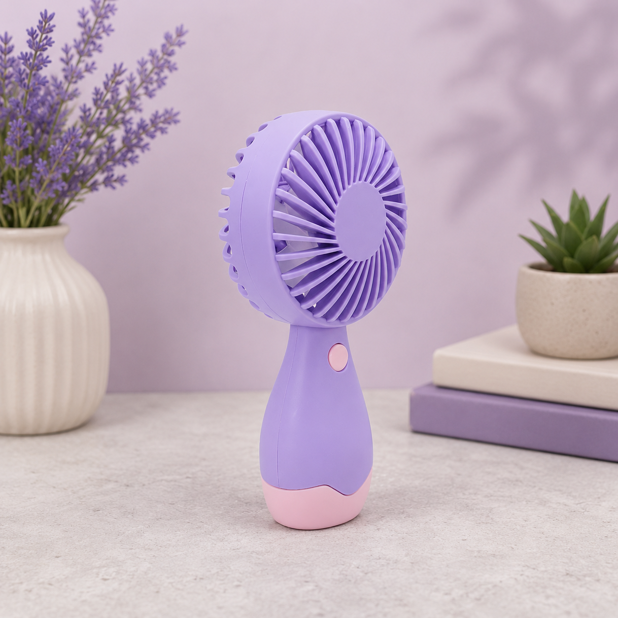 Ventilateur portable rechargeable USB – Pastel mat
