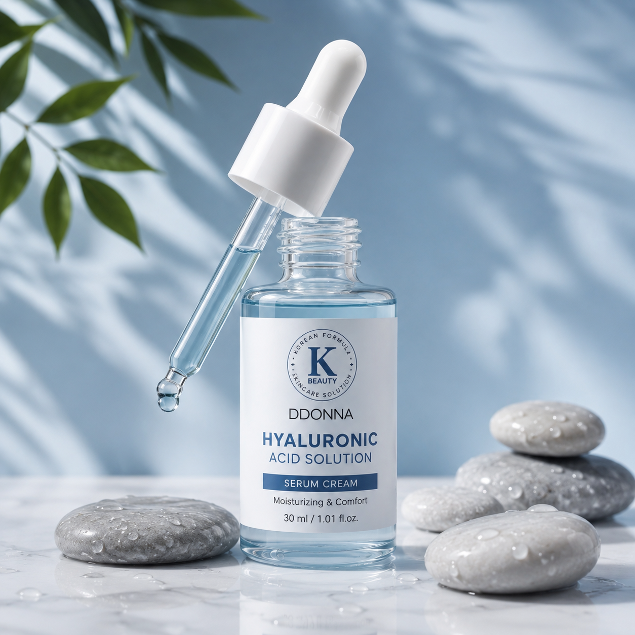 Sérum K-Beauty à l'acide hyaluronique - Formule Coréenne