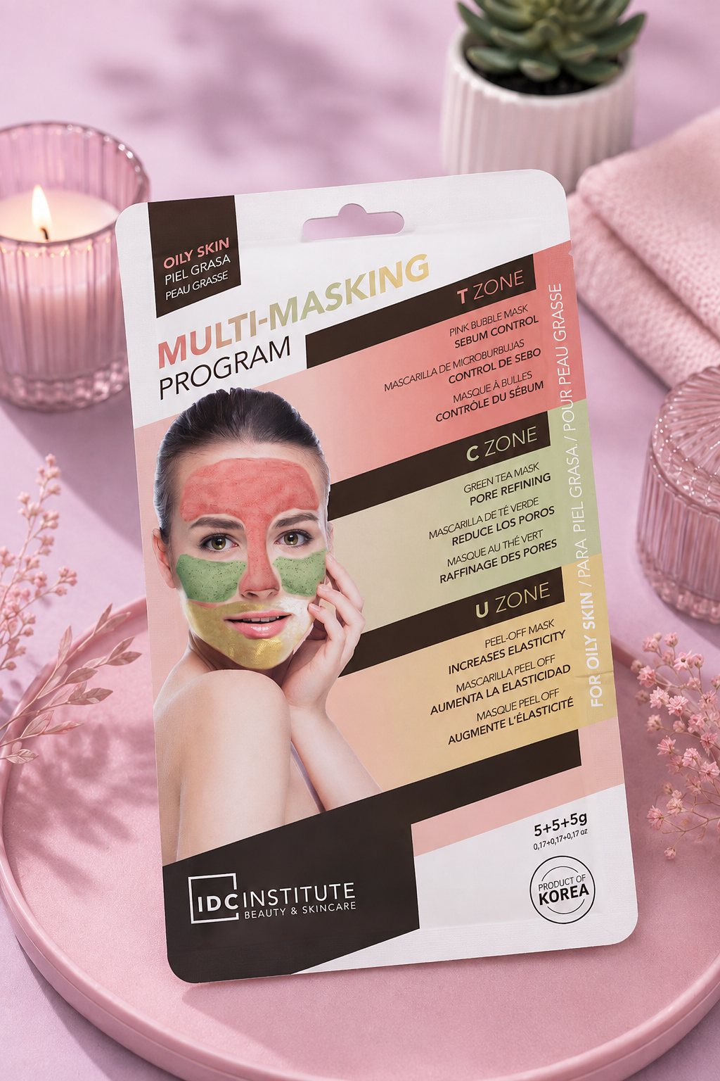 Masque visage multi-effets 3 zones Coréen – Peaux grasses