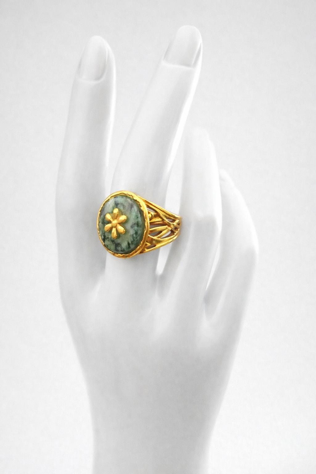 Bague Amandine verte