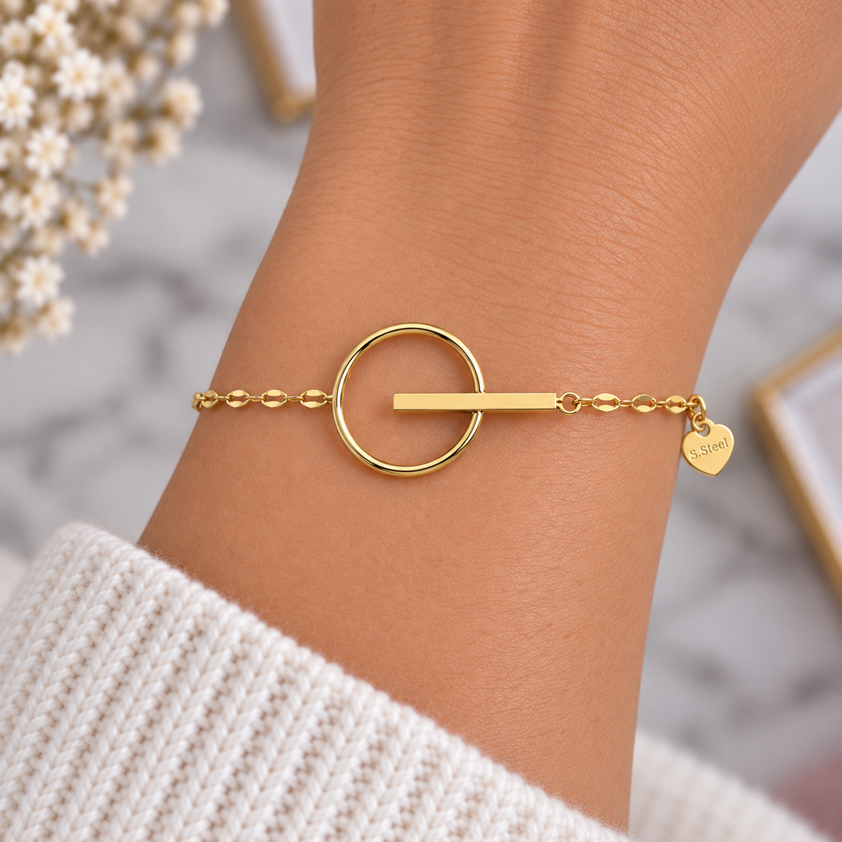 Bracelet cercle et barre