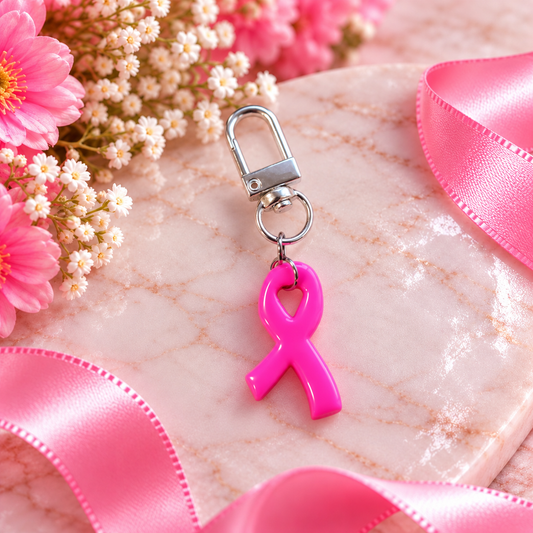 Porte-clé octobre rose 🎀