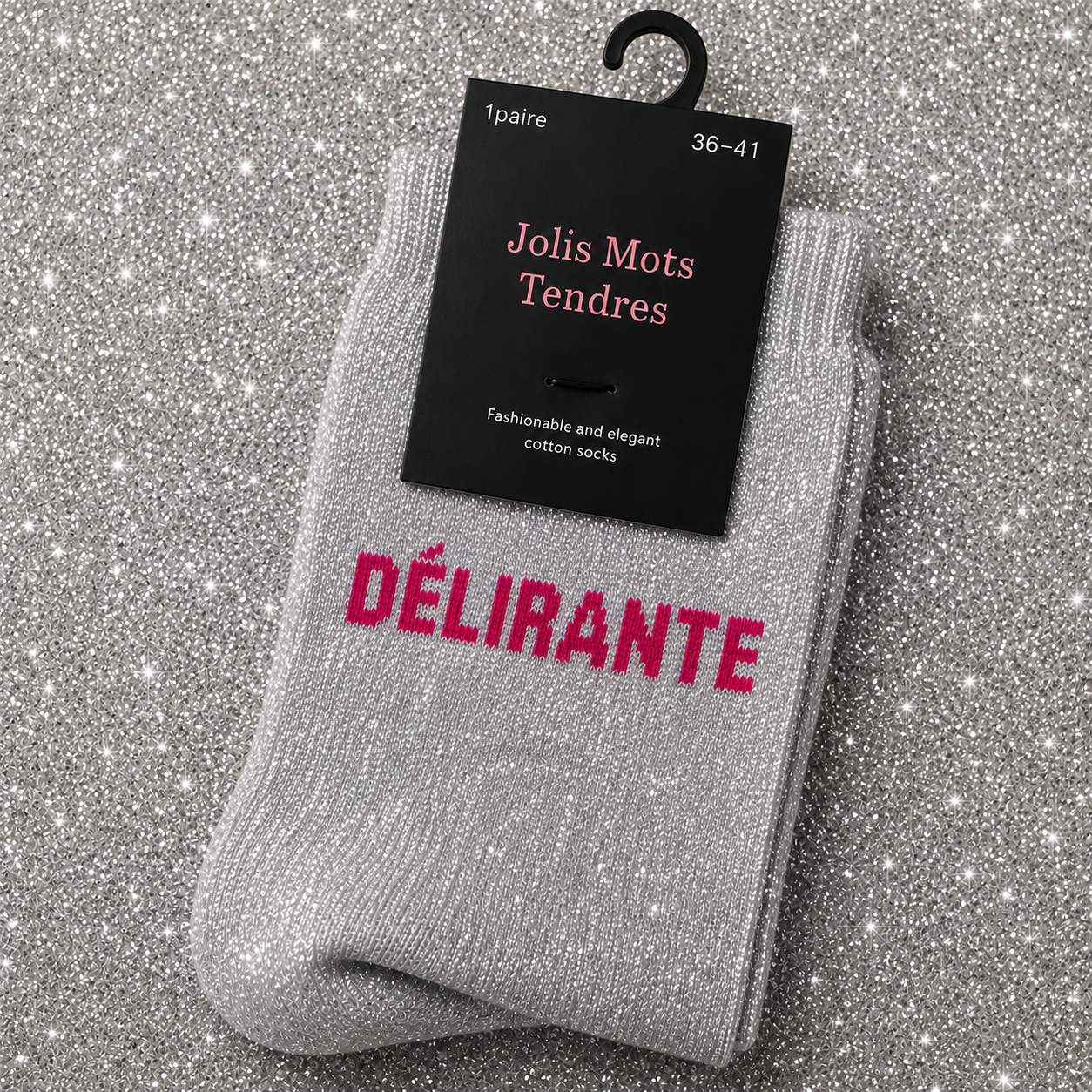 Chaussettes à paillettes - Jolis mots tendres
