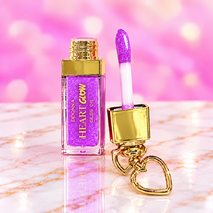 Bisou d'Amour – Gloss oil scintillant avec porte-clés cœur