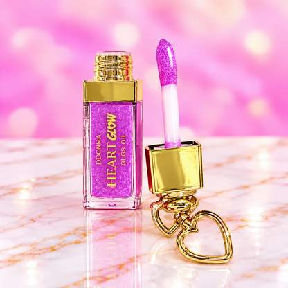 Bisou d'Amour – Gloss oil scintillant avec porte-clés cœur