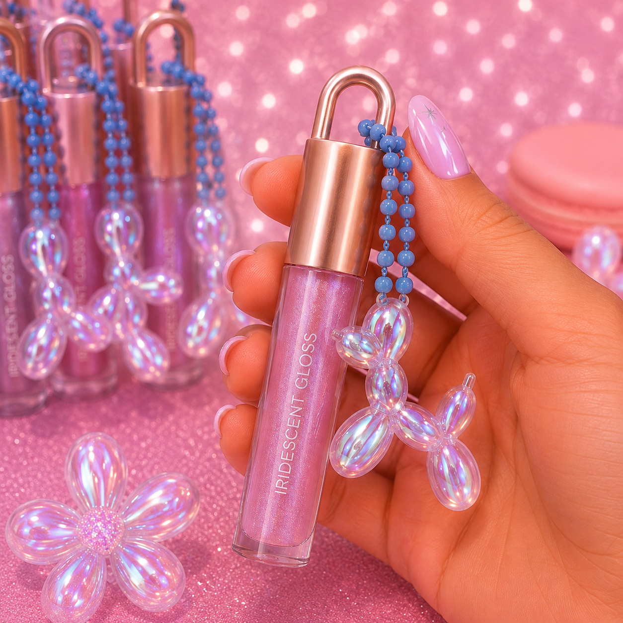 Gloss liquide iridescent – Format porte-clés