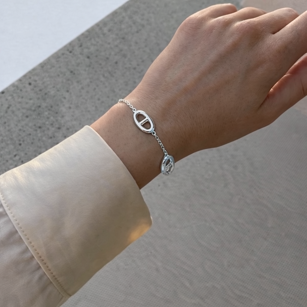 Bracelet de trois mailles marine