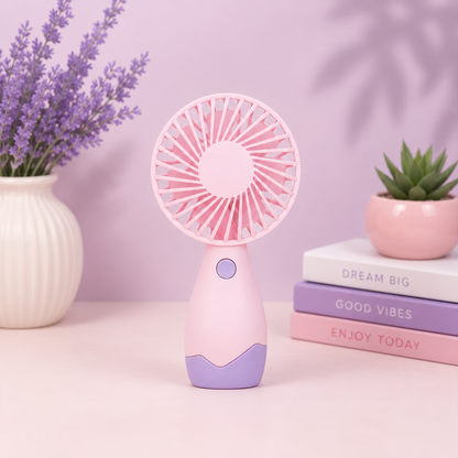 Ventilateur portable rechargeable USB – Pastel mat