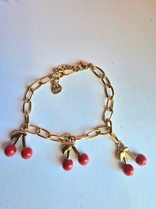 Bracelet breloques cerises 🍒