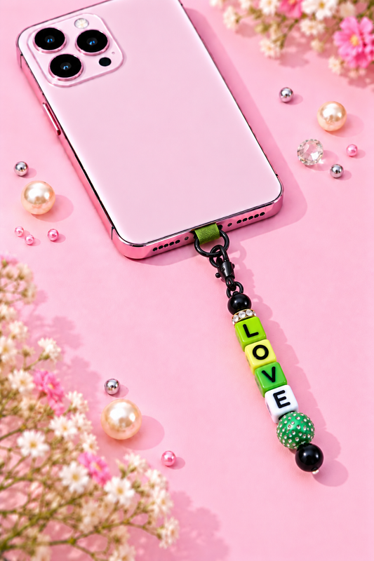Bijoux de téléphone fait main personnalisé LOVE