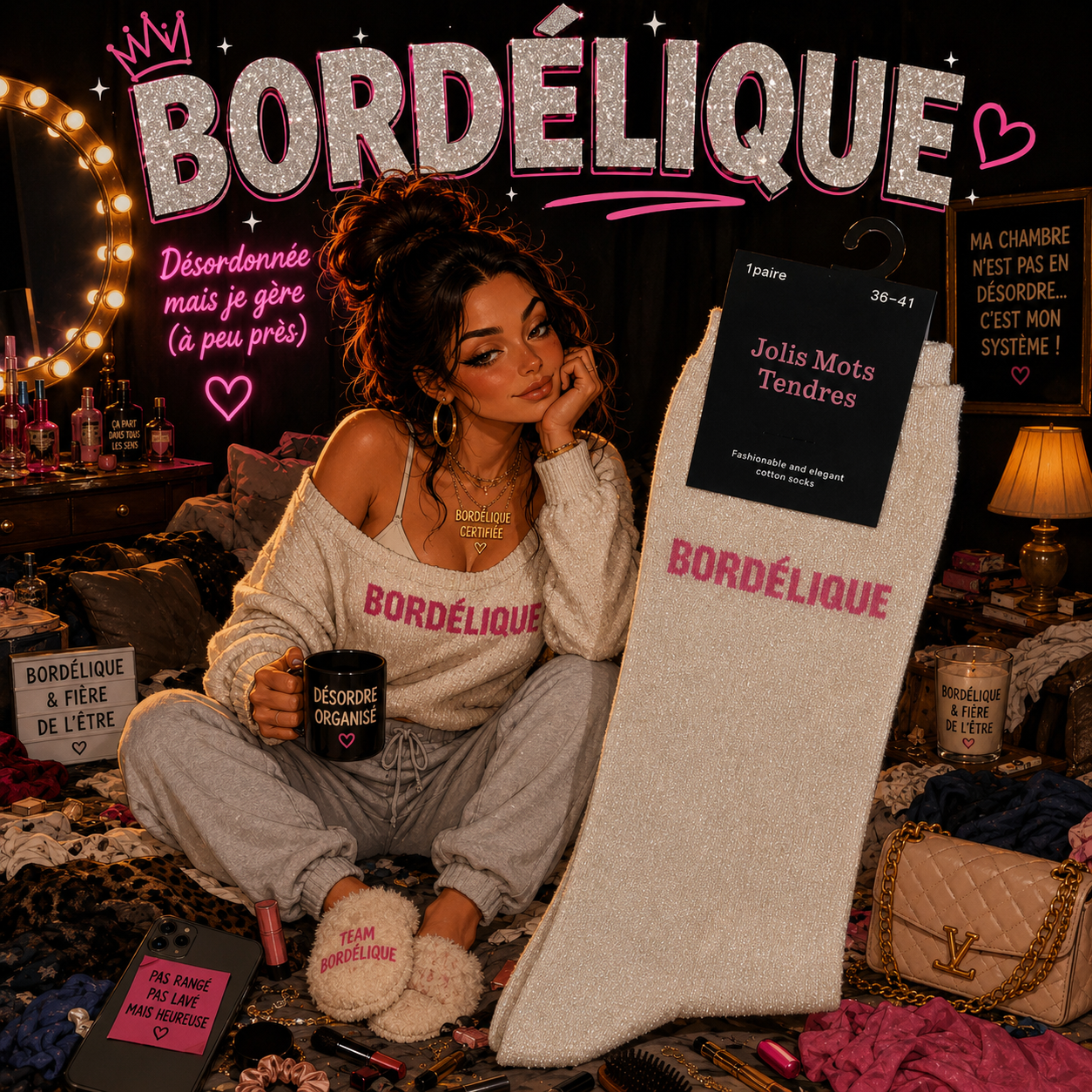 Chaussettes à paillettes - Jolis mots tendres