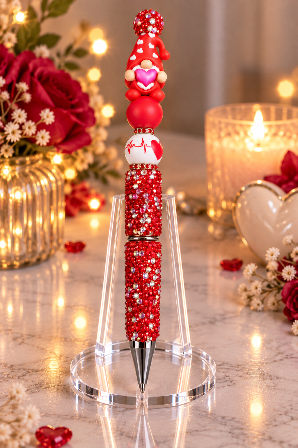 Stylo strass fait main gnome passion