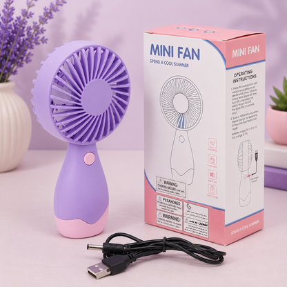 Ventilateur portable rechargeable USB – Pastel mat