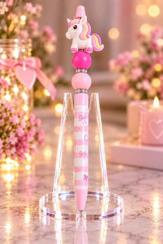 Stylo strass fait main licorne Rosalie