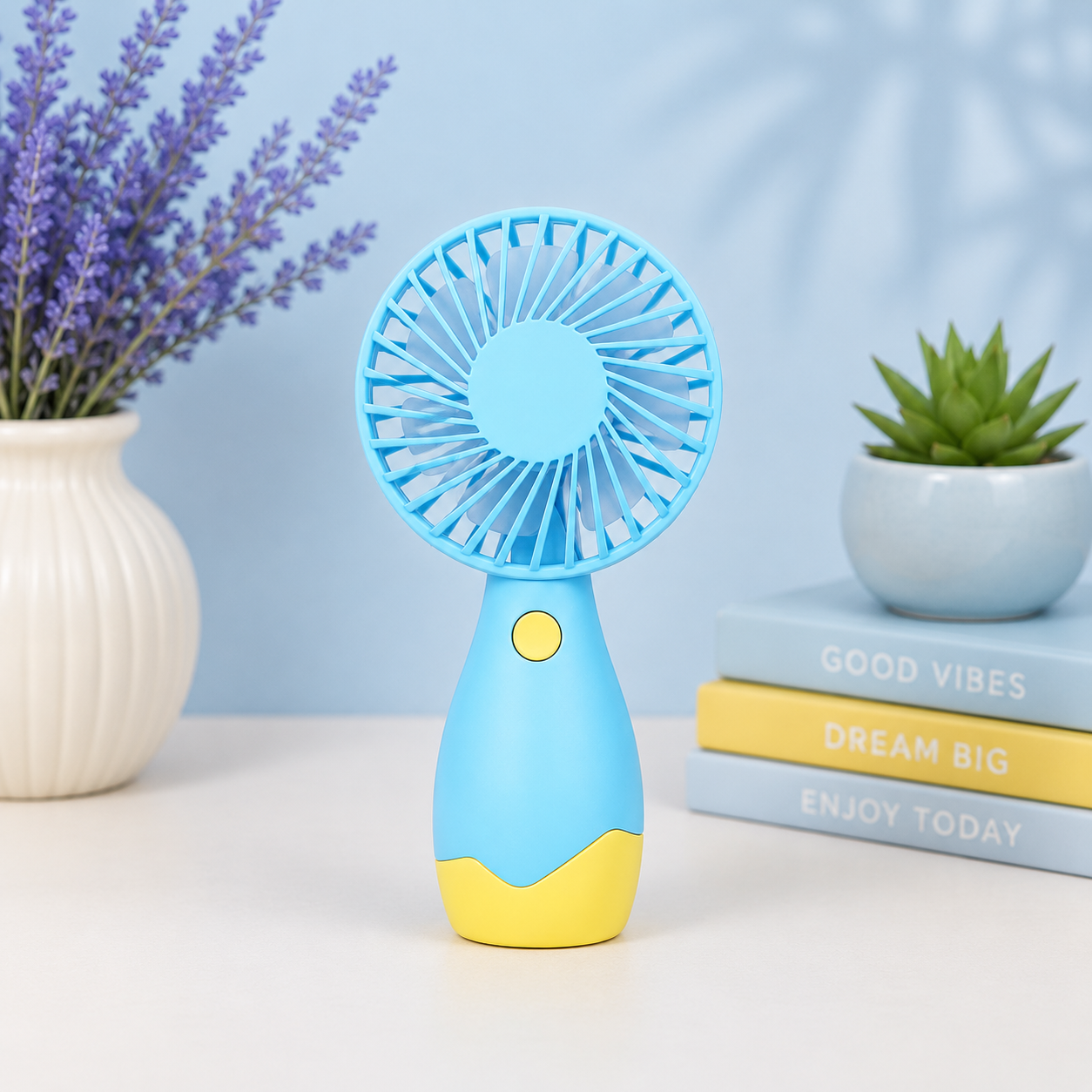Ventilateur portable rechargeable USB – Pastel mat