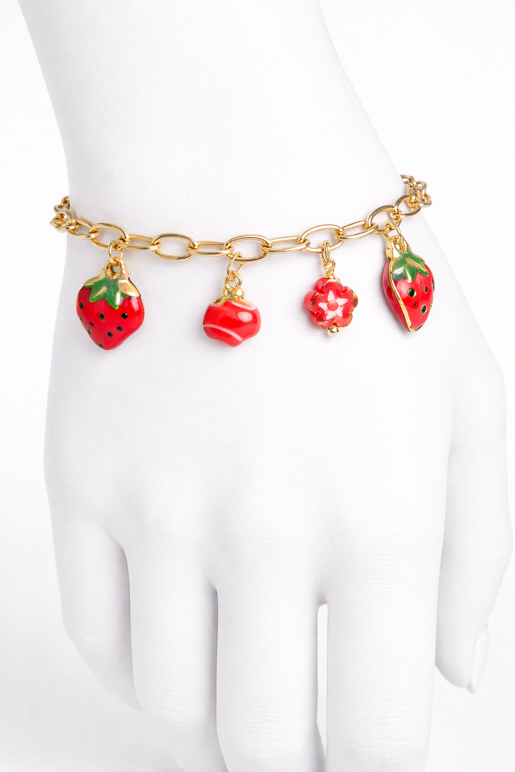 Bracelet breloques Fraise 🍓🌸