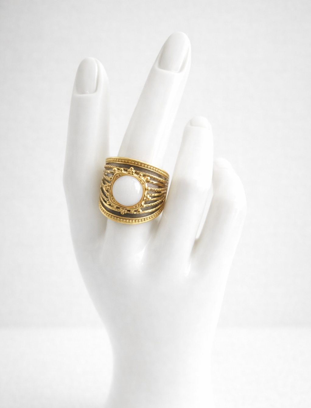 Bague rayon de soleil blanc