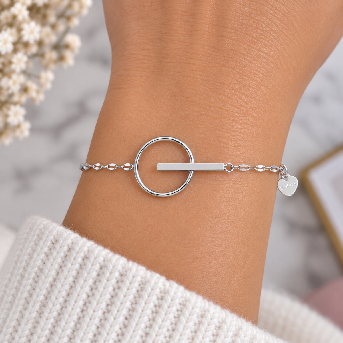 Bracelet cercle et barre