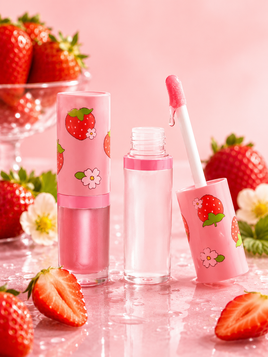 Huile à lèvres fraise au karité