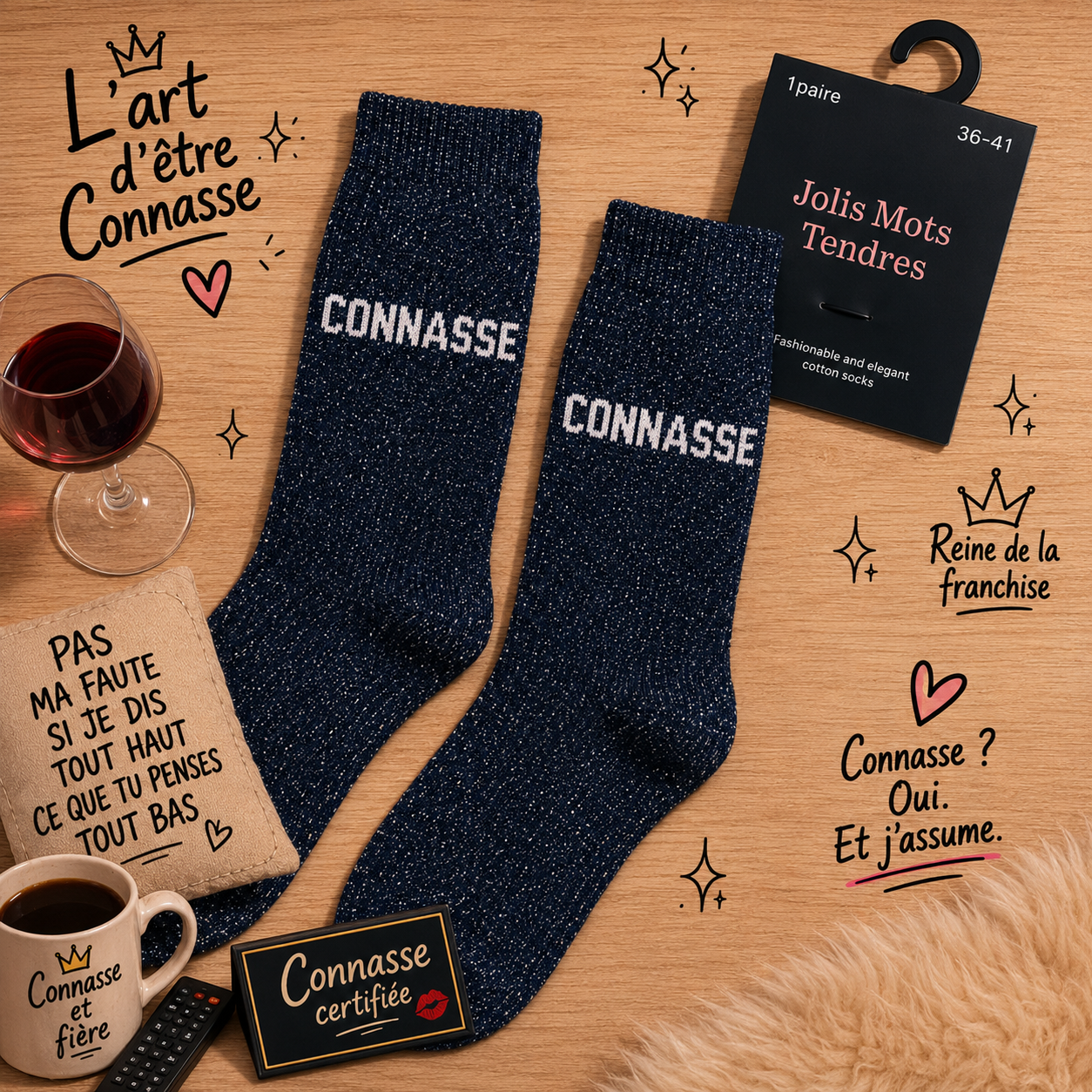 Chaussettes à paillettes - Jolis mots tendres