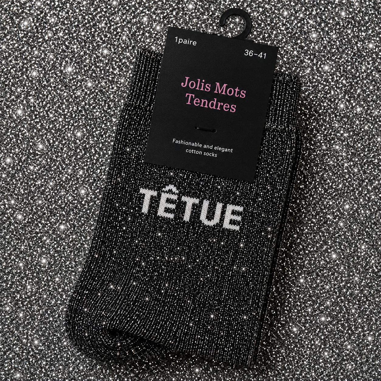 Chaussettes à paillettes - Jolis mots tendres