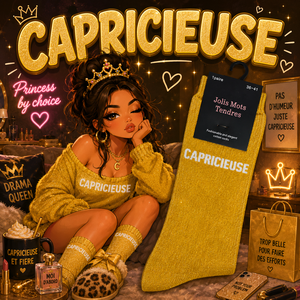 Chaussettes à paillettes - Jolis mots tendres