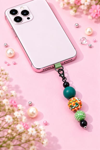 Bijoux de téléphone fait main personnalisé éclat boréal