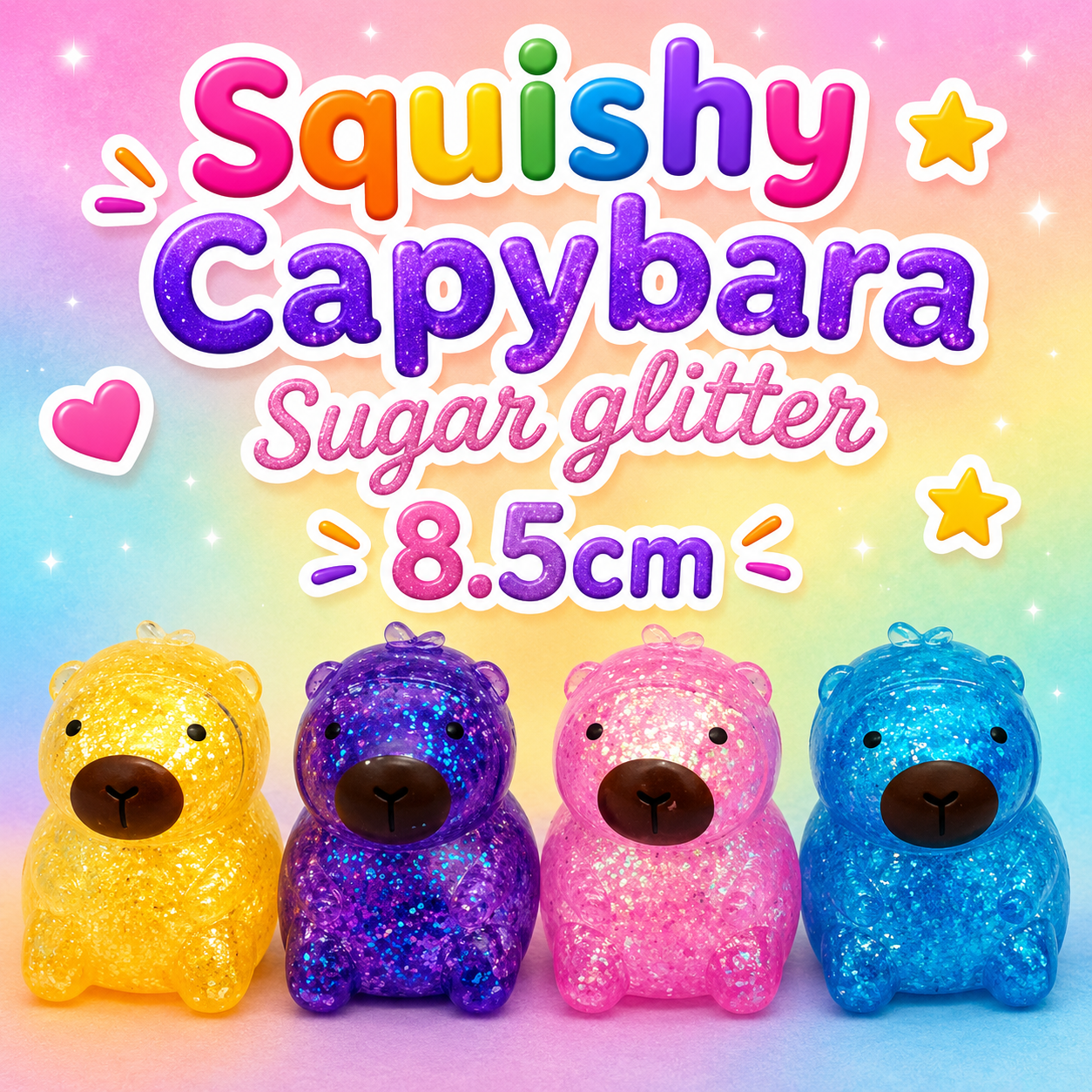 Squishy Capybara Sugar Glitter