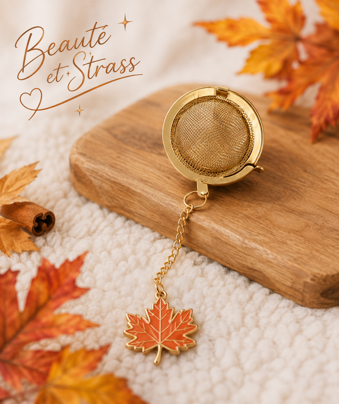 Mug automne avec passoire à thé